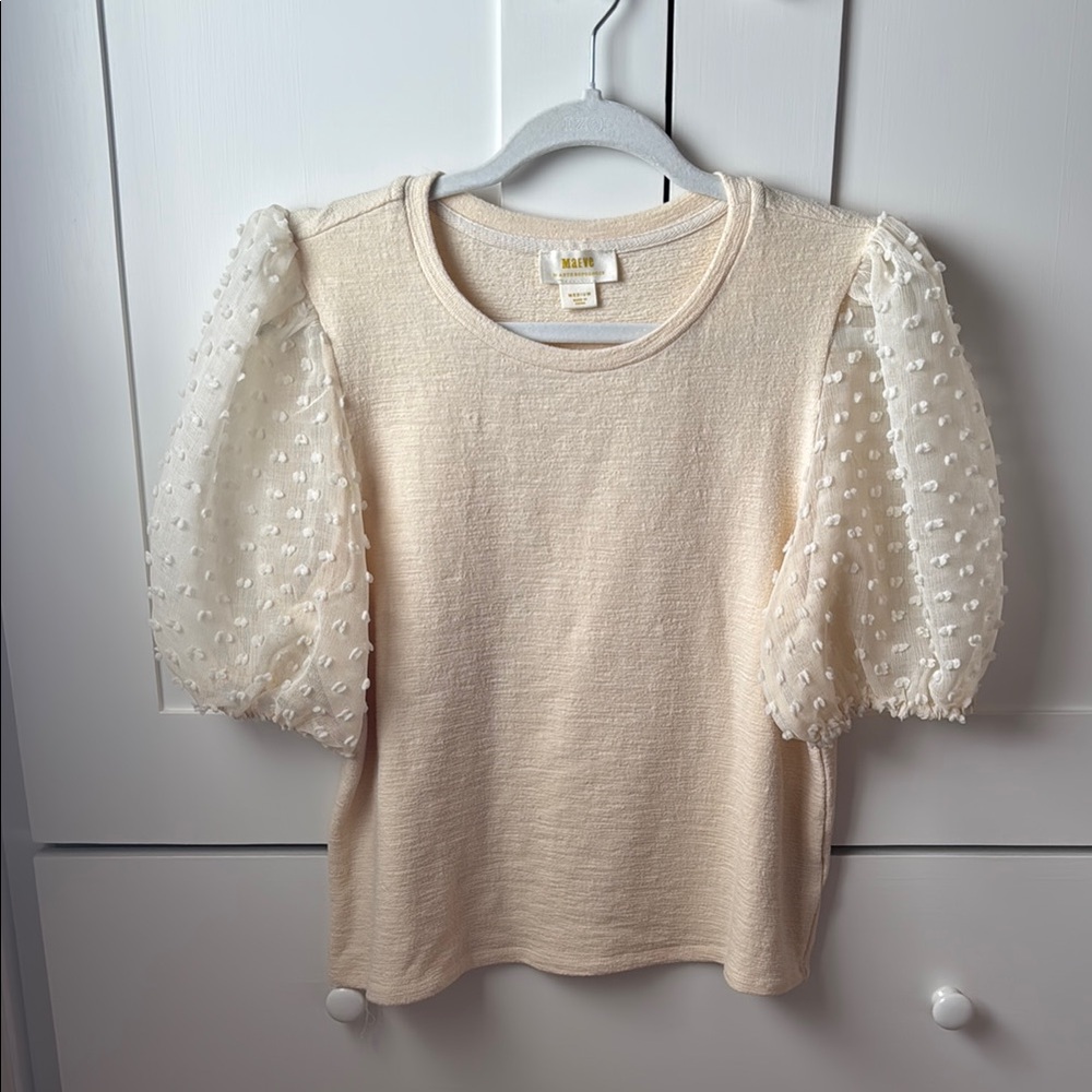 Anthropologie Maeve Cream Top